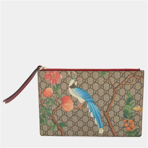 gucci tian gg supreme zip pouch|gucci handbags for women.